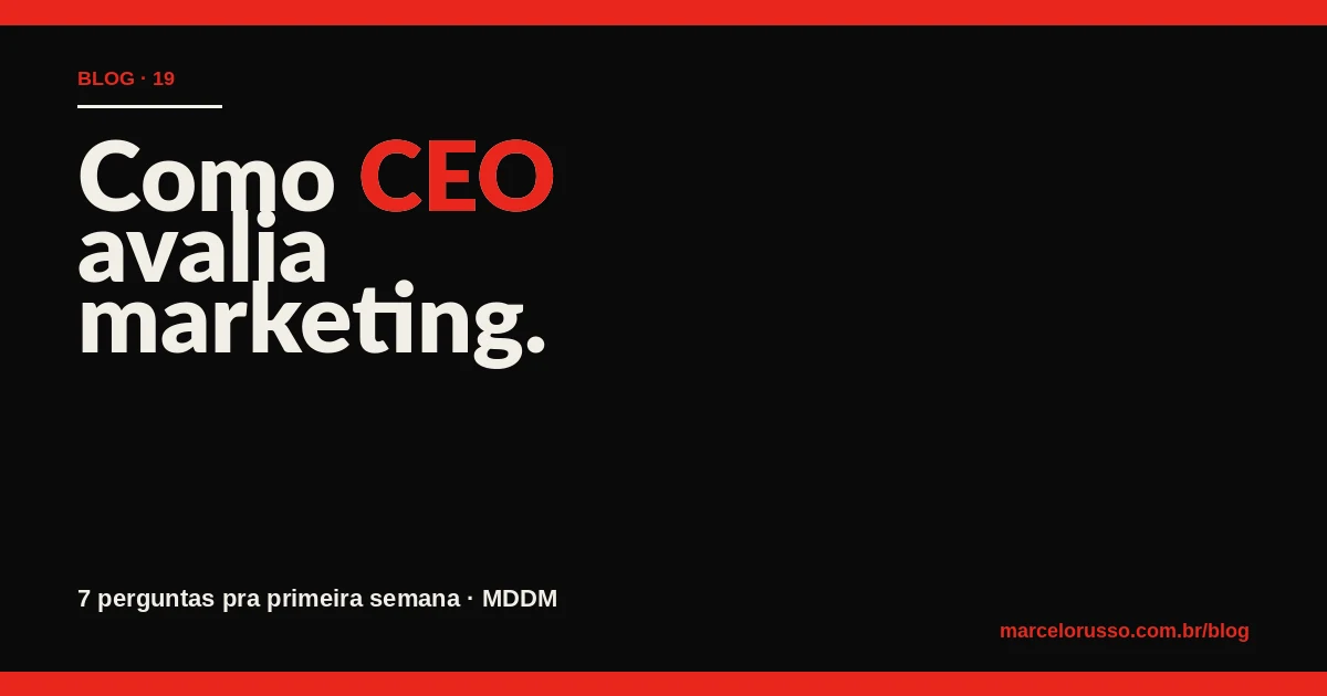 CEO avaliar marketing