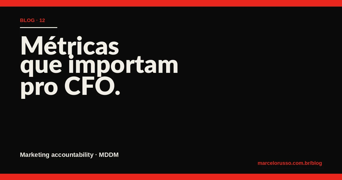 Métricas pro CFO