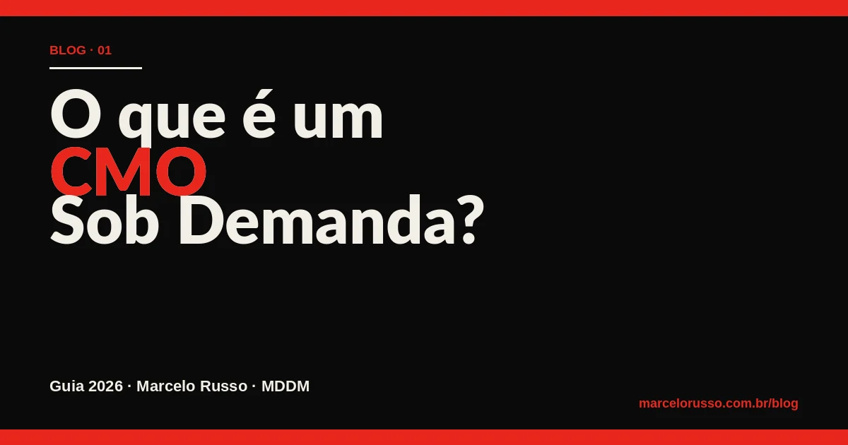 O que é um CMO Sob Demanda — Guia 2026