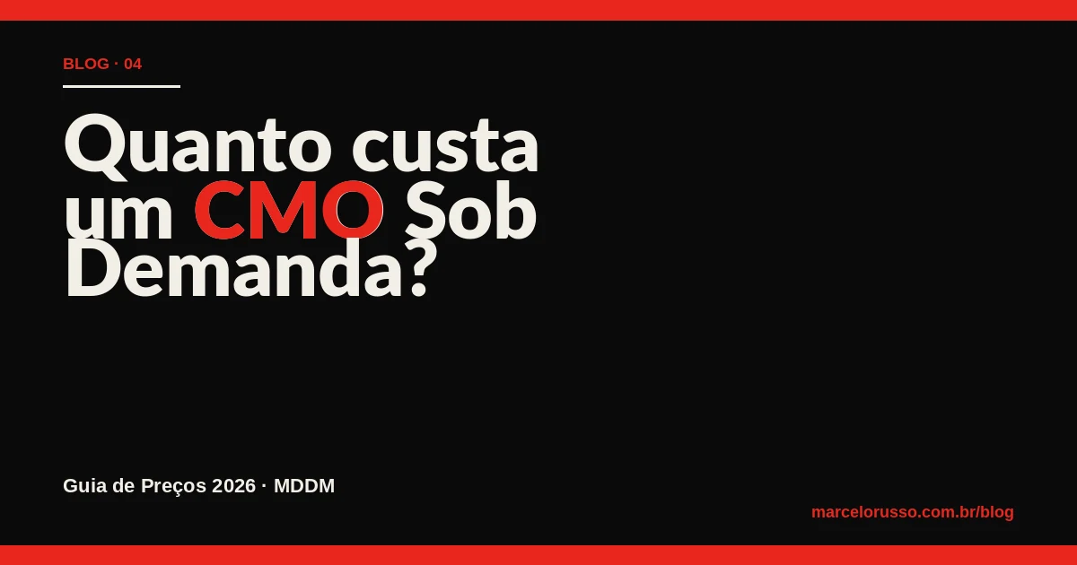 Quanto custa um CMO Sob Demanda em 2026